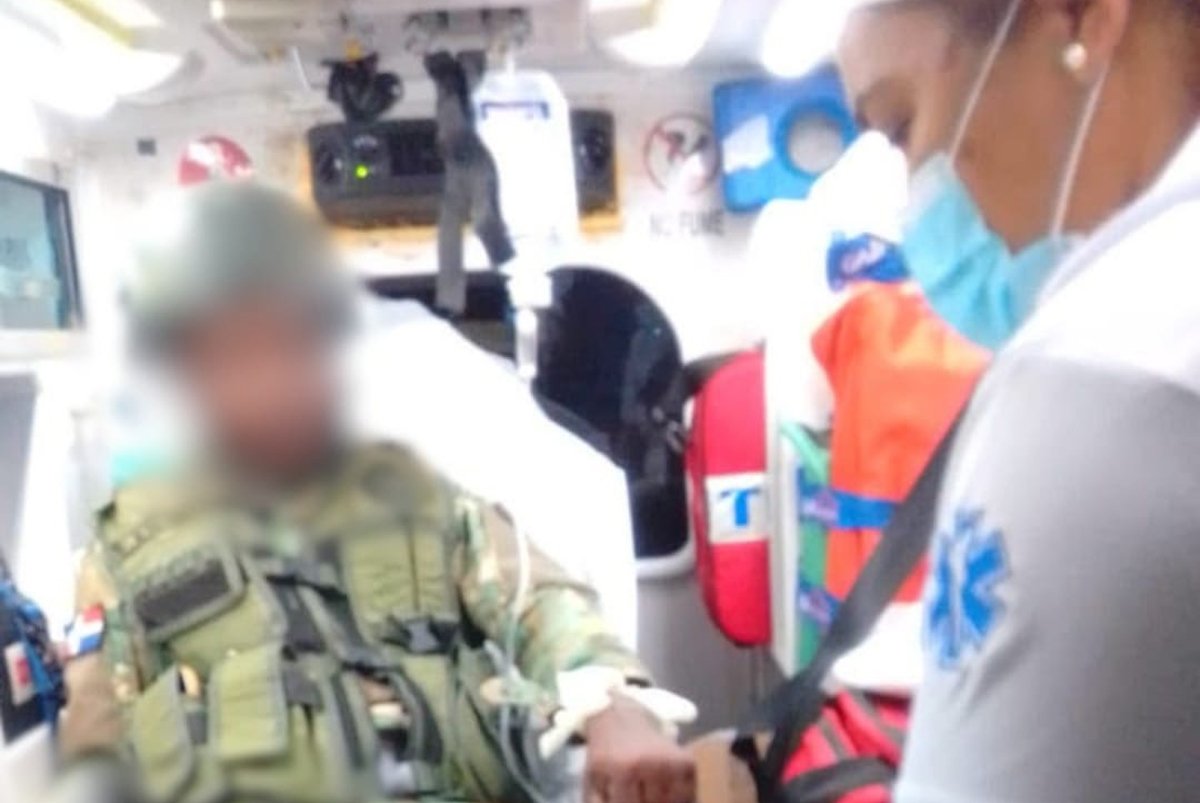 Militar herido por haitino  ilegal
